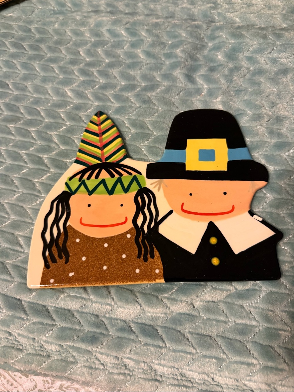Coton Colors express thanksgiving pilgrim and Indian large happy everything